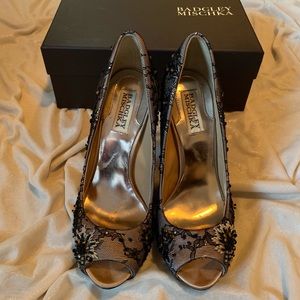 BADGLEY MISCHKA Peeptoe Platform Heels